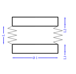 Junta de lona cilíndrica