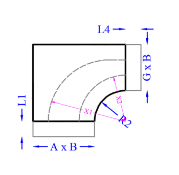 Curva en reducción con ángulo recto - Imagen 2