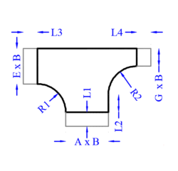 Pantalón recto 90°-90° asimétrico